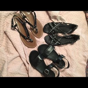 3 sandals, steve madden, ralph lauren, aerosoles